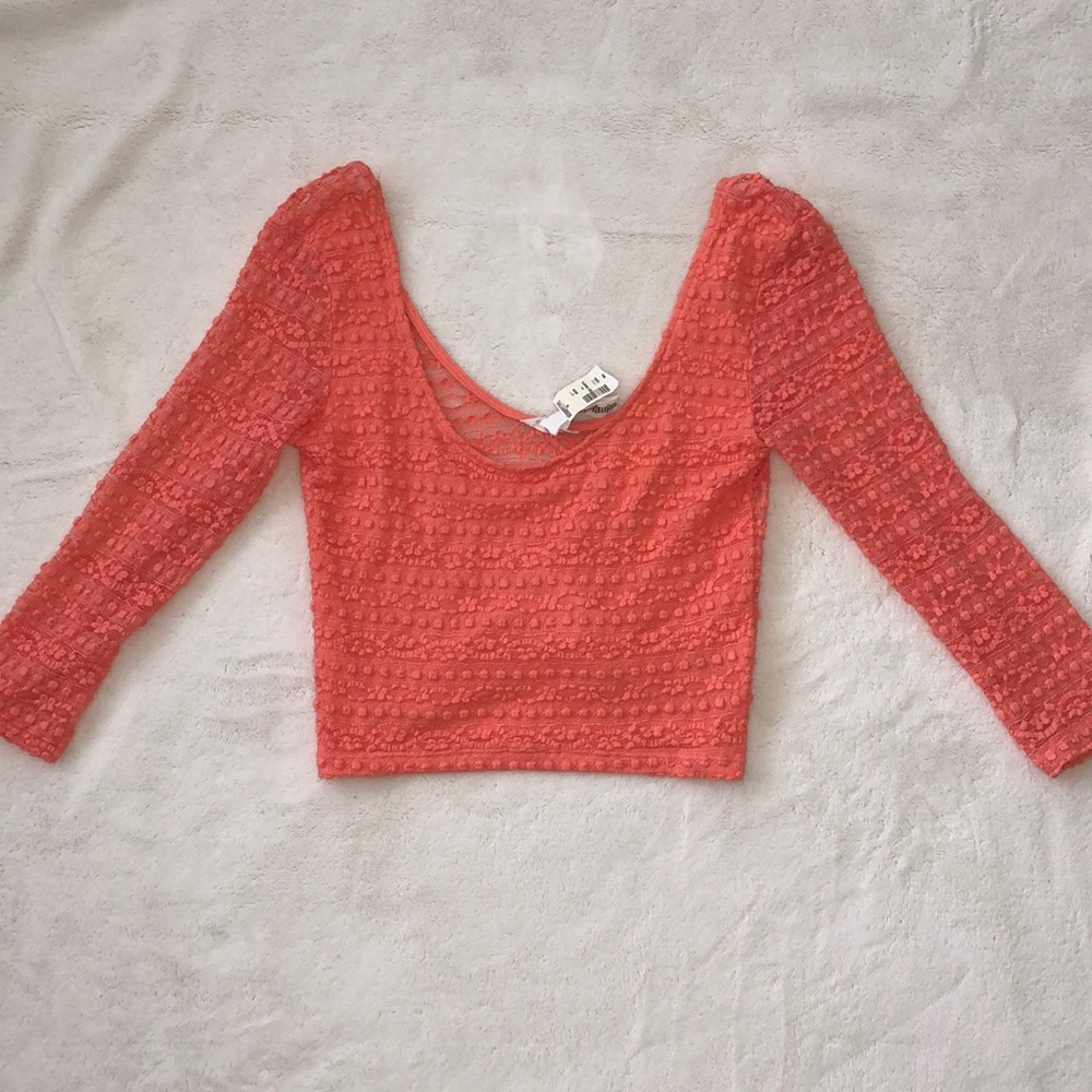 NEW Aeropostale Super Cute Peach Crop Top